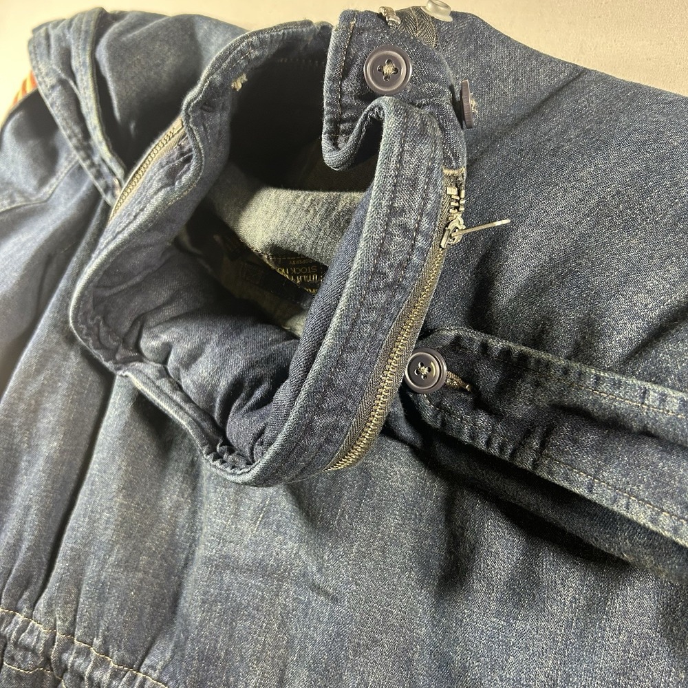 Polo Ralph Lauren Military Denim Field Jacket Hooded US RL Flag Utility Mens M - Picture 11 of 13